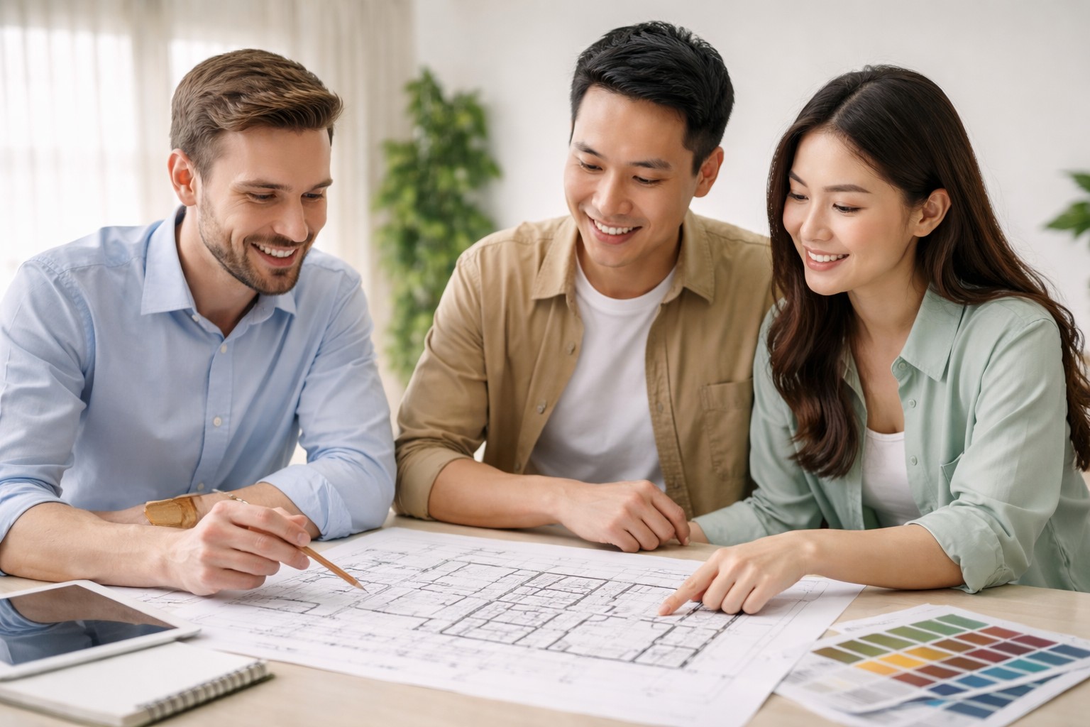 A handshake sealing a deal on a modular house project
